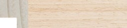 Natural Wood Flat Frame moulding: close-up of the finish and side profile