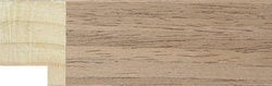 Walnut Flat Frame moulding: close-up of the finish and side profile