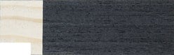 Black Wood Grain Flat Frame moulding: close-up of the finish and side profile