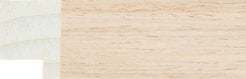 Natural Wood Flat Frame moulding: close-up of the finish and side profile