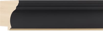 Black/Gold Scoop Frame moulding: close-up of the finish and side profile