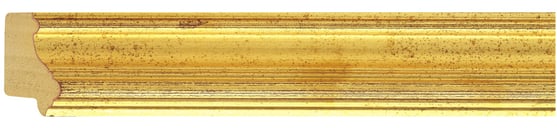 Gold Reverse Frame moulding: close-up of the finish and side profile