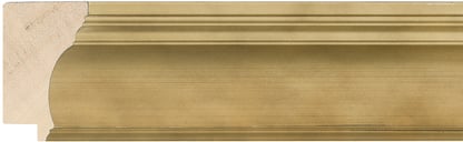 Gold Scoop Frame moulding: close-up of the finish and side profile