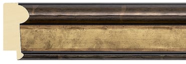Gold Spoon Frame moulding: close-up of the finish and side profile