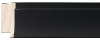Black Cushion Frame moulding: close-up of the finish and side profile