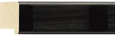 Black Flat Frame moulding: close-up of the finish and side profile