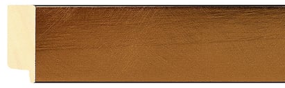 Brushed Bronze with Black Sides Flat Frame moulding: close-up of the finish and side profile