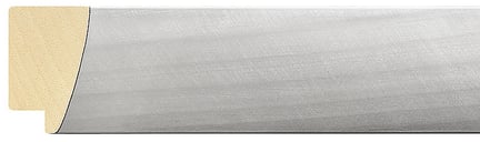 Silver Cushion Frame moulding: close-up of the finish and side profile