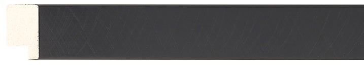 Brushed Black Flat Frame moulding: close-up of the finish and side profile