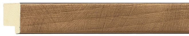 Brushed Bronze with Black Sides Flat Frame moulding: close-up of the finish and side profile