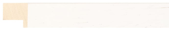 Ivory Flat Frame moulding: close-up of the finish and side profile
