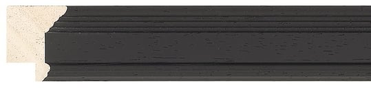 Black Scoop Frame moulding: close-up of the finish and side profile