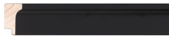 Black Scoop Frame moulding: close-up of the finish and side profile
