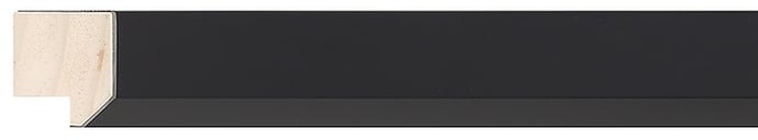 Black Angle Frame moulding: close-up of the finish and side profile