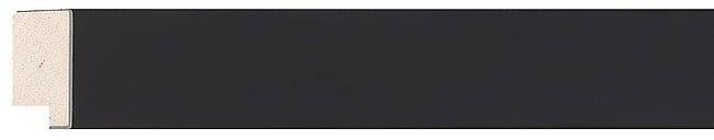 Black Flat Frame moulding: close-up of the finish and side profile