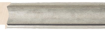 Silver Scoop Frame moulding: close-up of the finish and side profile