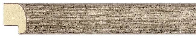 Silver Cushion Frame moulding: close-up of the finish and side profile