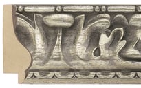 Silver Reverse Frame moulding: close-up of the finish and side profile