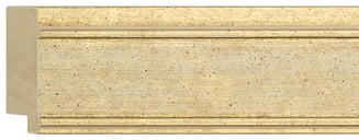 Gold Flat Frame moulding: close-up of the finish and side profile