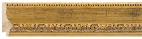 Gold Reverse Frame moulding: close-up of the finish and side profile
