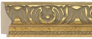 Gold Reverse Frame moulding: close-up of the finish and side profile