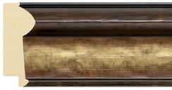 Gold Spoon Frame moulding: close-up of the finish and side profile