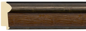 Walnut / Pewter Spoon Frame moulding: close-up of the finish and side profile