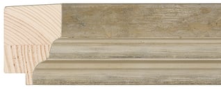 Ivory Scoop Frame moulding: close-up of the finish and side profile
