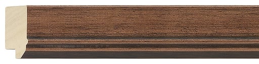 Brown Flat Frame moulding: close-up of the finish and side profile