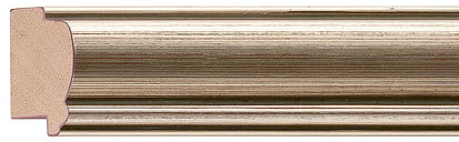 Silver Cushion Frame moulding: close-up of the finish and side profile