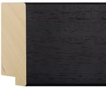 Black Flat Frame moulding: close-up of the finish and side profile
