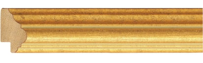 Gold Reverse Frame moulding: close-up of the finish and side profile