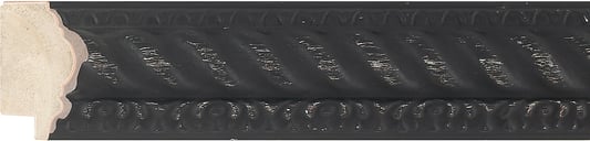Black/Gold Dome Frame moulding: close-up of the finish and side profile