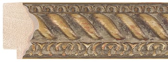 Gold Rope Frame moulding: close-up of the finish and side profile