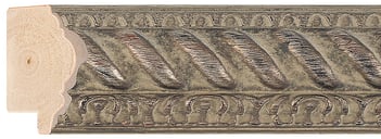 Silver Dome Frame moulding: close-up of the finish and side profile