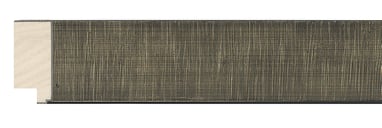 Brushed Pewter Flat Frame moulding: close-up of the finish and side profile