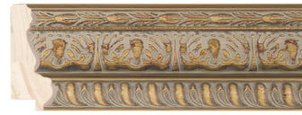 Gold Reverse Frame moulding: close-up of the finish and side profile
