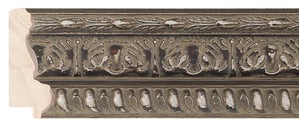 Silver Reverse Frame moulding: close-up of the finish and side profile