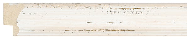 White Scoop Frame moulding: close-up of the finish and side profile