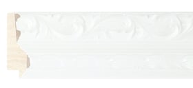 White Reverse Frame moulding: close-up of the finish and side profile