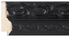 Black Reverse Frame moulding: close-up of the finish and side profile