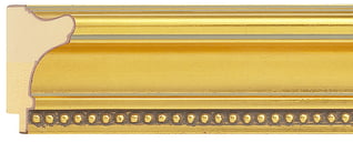 Gold Spoon Frame moulding: close-up of the finish and side profile