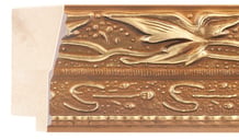 Gold Spoon Frame moulding: close-up of the finish and side profile