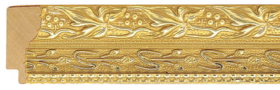 Gold Spoon Frame moulding: close-up of the finish and side profile