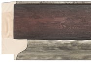 Brown Reverse Frame moulding: close-up of the finish and side profile