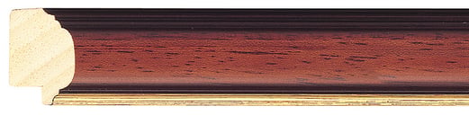 Brown Cushion Frame moulding: close-up of the finish and side profile