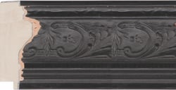 Black Spoon Frame moulding: close-up of the finish and side profile