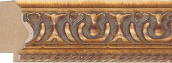 Gold Reverse Frame moulding: close-up of the finish and side profile