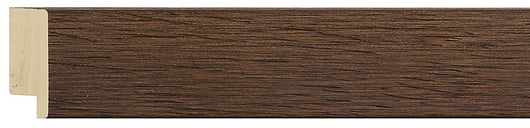 Brown Flat Frame moulding: close-up of the finish and side profile