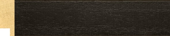 Black Grain Flat Frame moulding: close-up of the finish and side profile